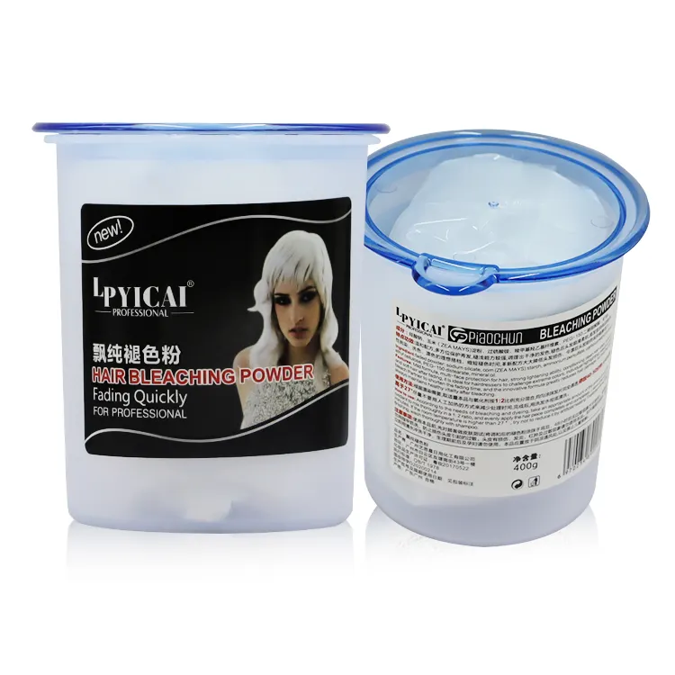 Blanqueador libre de amoníaco para tipos de cabello, polvo en polvo para mujer, lejía