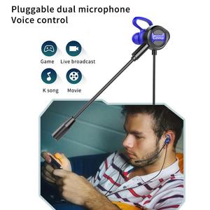 3.5mm Wired <strong>Control</strong> Gaming Headset Dynamic Noise Reduction in Ear Gamer Earphones with Dual Mic for PUBG PS4 Xbox One <strong>Computers</strong> - Product Image 2