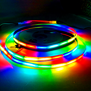 Rgbic DreamColor แถบไฟ LED แบบ COB แบบปรับได้ตั้งโปรแกรมได้12โวลต์ไฟ LED แบบดิจิตอล RGB ขนาด24โวลต์สำหรับติดผนังเพดาน