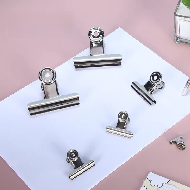 Büro edelstahl groß klein lagerung leistungsstarker mountain-clip finanzielle sammlung von metall-papierclips