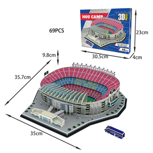 State Sports Hall 3D Puzzle DIY Assembly <strong>Kit</strong> Durable Paper Material for Football &amp; Basketball Courts Made Famous <strong>Stadium</strong> - Product Image 6