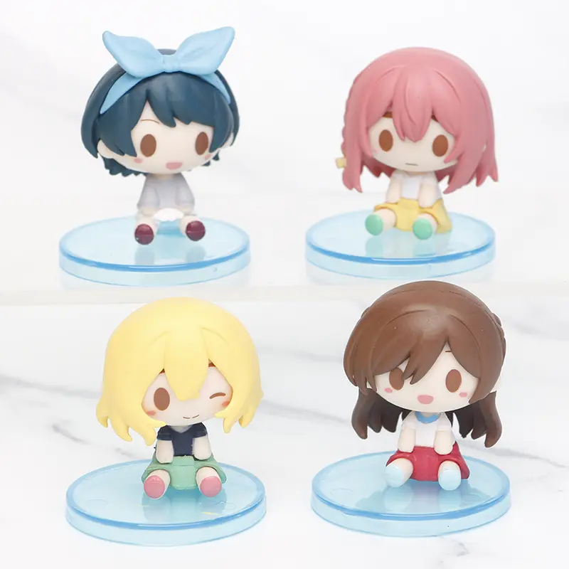 Mini conjunto de figuras de anime, conjunto de brinquedos para a namorada mizuhara chizuru sarashina