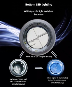 Lab-Chain LC05-MN010 1 Jaar Garantie Opladen Multi Lichtbron 10x Led Vergrootglas Microscoop Precisie Instrument Onderdelen - Product Image 3