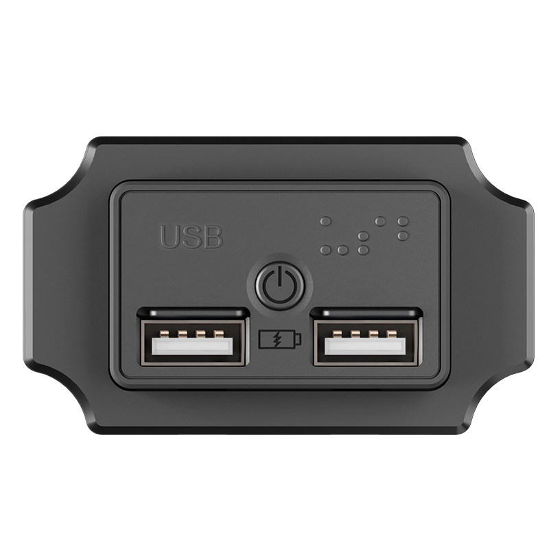 Braille 2 USB-A 5V 3.1A avec interrupteur à bouton-poussoir