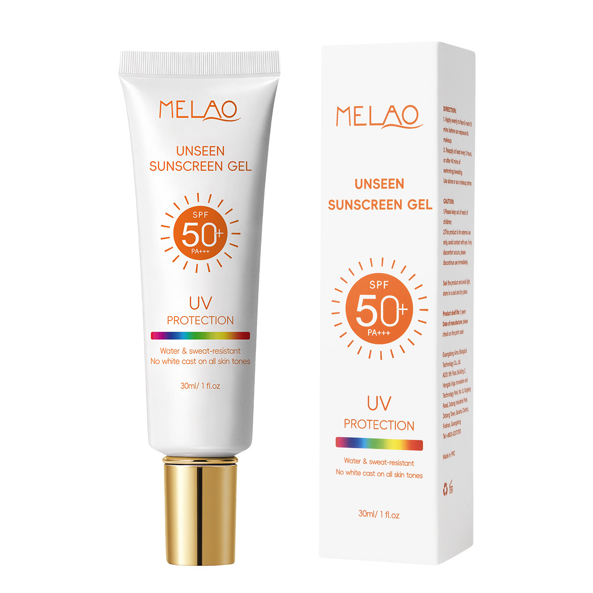 Gel de protección solar invisible de 30 ml