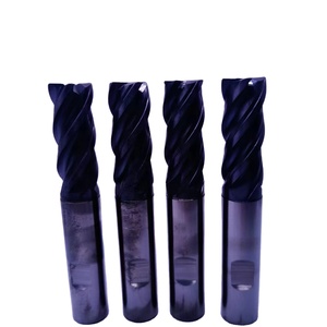 <strong>Weldon</strong> Carbide Flat Shank End Mill HRC55 Side Fixed Handle End Milling Cutter 4 Flutes Solid High Efficlency Unequal Endmill - Product Image 5