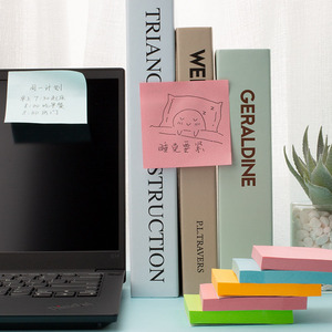 Venda quente personalizado neon cor pastel memorando claro notas adesivas personalizáveis <span class=keywords><strong>pad</strong></span>