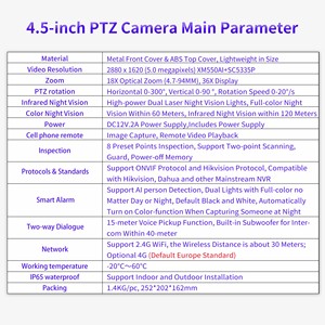 Icsee 5MP ติดตามอัตโนมัติ PTZ กล้องรักษาความปลอดภัยกลางแจ้ง, กล้อง4G กล้องวิดีโอวงจรปิดตรวจจับมนุษย์หน้าจอ36X - Product Image 4
