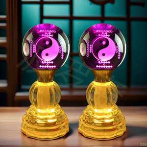 Phật Nhà thờ Thần May Mắn LED Đèn sen pha lê đầy màu sắc với ánh sáng trắng ấm áp có thể điều chỉnh độ sáng ip33 đánh giá 220V - Product Image 5