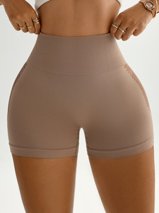 Phụ Nữ Của Cao Eo Nhanh Chóng Làm Khô Đào Tạo Yoga Tập Thể Dục Quần Liền Mạch Lưới Rỗng Đàn Hồi Eo Đóng Cửa Hip Nâng Thể Thao Quần Short - Product Image 2