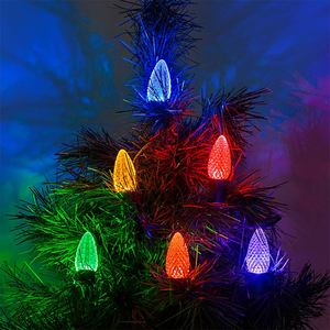 Popular Hot Selling Replaceable Indoor Outdoor UL Faceted Strawberry C9 <strong>Multi</strong> <strong>LED</strong> <strong>String</strong> <strong>Lights</strong> Christmas Holiday Tree <strong>Light</strong>
