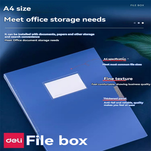 Deli 5602 <strong>File</strong> BoxA4 <strong>File</strong> Box35mm Business Blue 12 Plastic Thickened Vertical Large-capacity Foldersoffice Classification and - Product Image 3