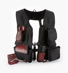 Functional Leather <strong>Tool</strong> Vest with 18 <strong>Tool</strong> Holders <strong>Bag</strong> Fully Adjustable Comfortably Fit Most Builders Construction Work - Product Image 2