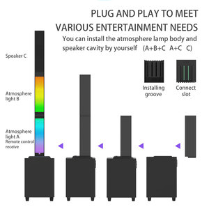 Barra de sonido Bluetooth estilo cine en casa ensamblada inalámbrica con luz ambiental y subwoofer - Product Image 6