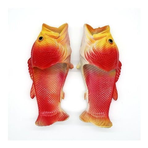 Pantoufles poisson - rouge - taille adulte 38/39