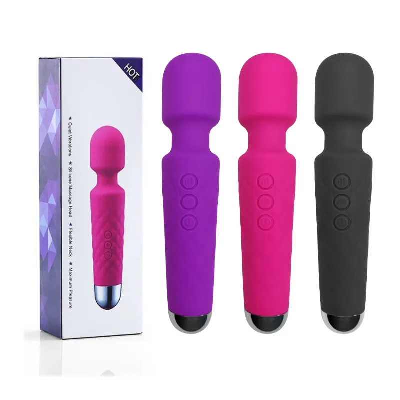 Pabrik OEM/ODM mainan dewasa pribadi tanpa kabel dapat diisi ulang tongkat ajaib Vibrator silikon AV tongkat pemijat Vibrator mainan seks untuk wanita