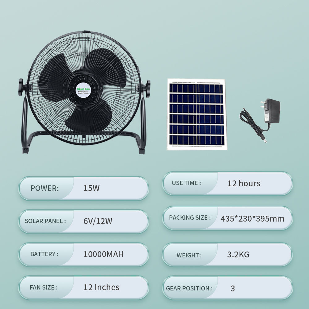 Rechargeable industrial fan