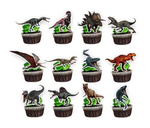 24PCS-Adornos para cupcakes coloridos