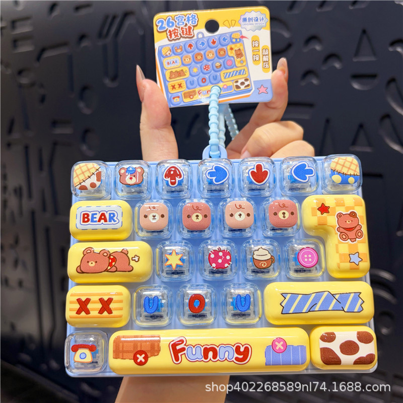 Mood boost station 26-key keycap-blue little bear