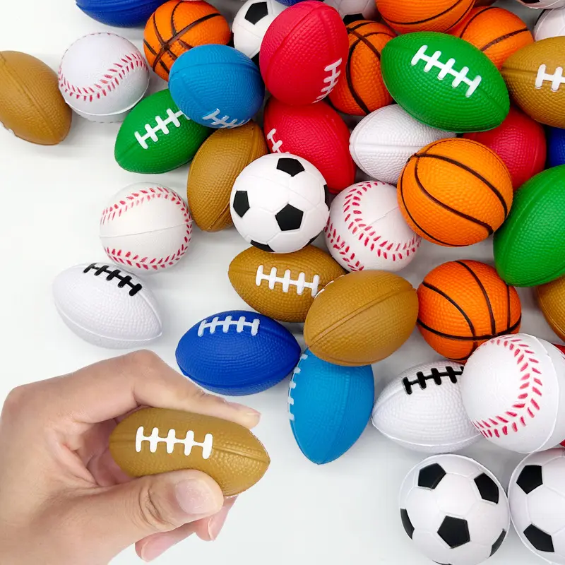 מותאם אישית pu קצף הלחץ רוגבי כדורגל אמריקאי אנטי לחץ כדור מיני מיני רוגבי צעצוע לסחוט צעצועים כדור