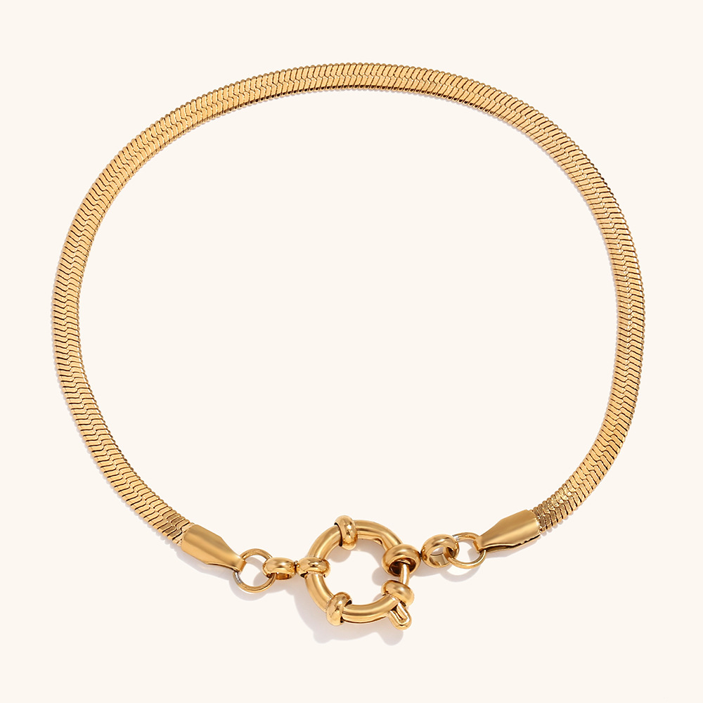 Bracelet chaîne à lames 3mm 17cm-doré