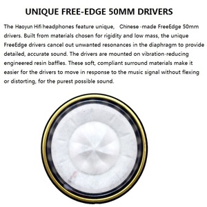 Hifi 50毫米驱动器高阻抗耳机驱动器300欧姆金属框架，带纹理膜片，带高级钕磁铁 - Product Image 6