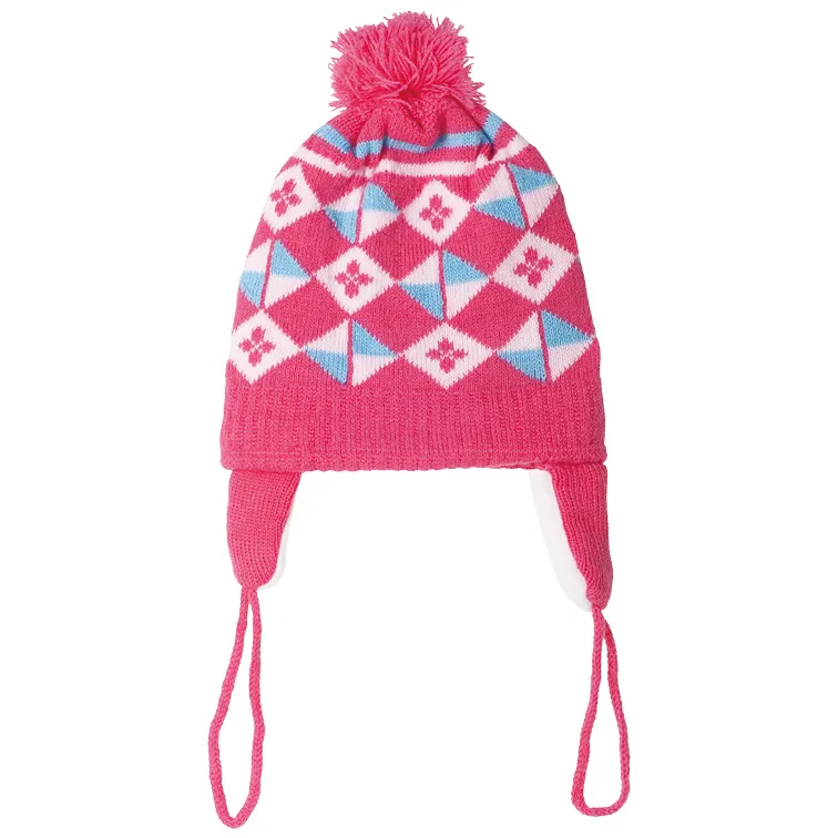 Gorros de invierno para niños, gorros de cartón para mantener el calor, forro polar Coral, orejeras, gorros de punto para bebés pequeños