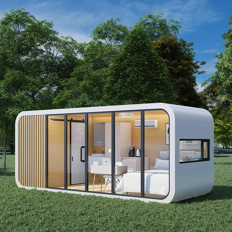 Design haut de gamme Habitation préfabriquée Maison conteneur isolée mobile Villa préfabriquée Maison conteneur de luxe Cabine Apple