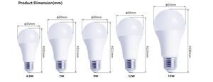 マルチカラーグローブLEDランプSMDスイッチセンサーDC/AC電源ピン型電球5W 7W 9W 12W 15W 18Wシリーズ - Product Image 2