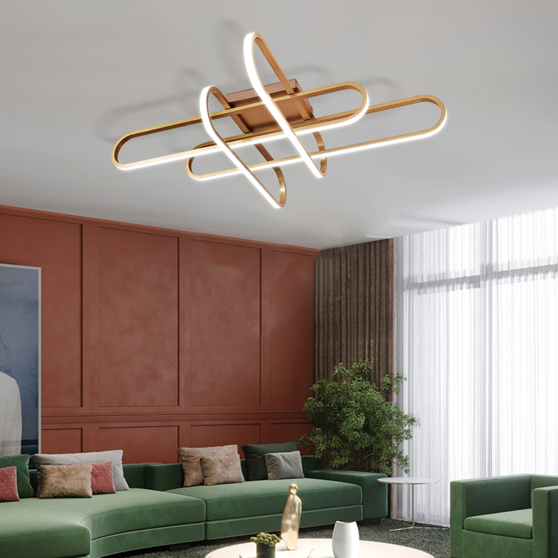 Modern Simple Circle Home Decoration Aluminium betroom light chandeliers round pendent light for dinning