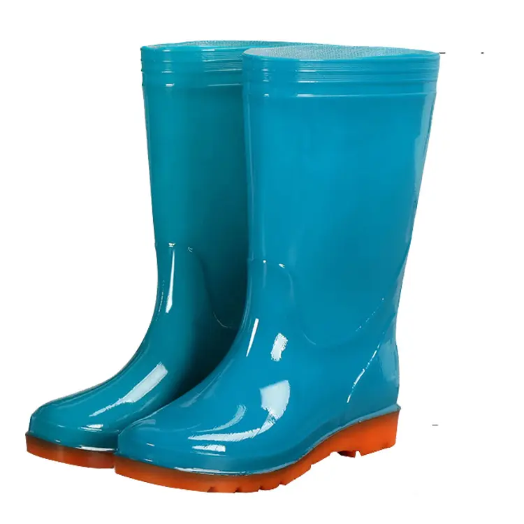 Stivali da pioggia da pesca in PVC con suola oxford stivali da pioggia impermeabili da giardino