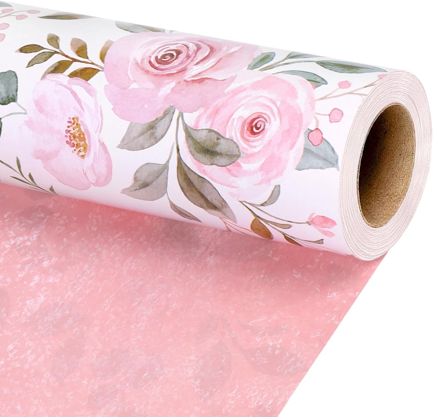 Papier d'emballage rose aquarelle