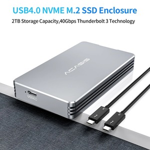 Acasis Dropshipping USB 4.0 M.2 Nvme Enclosure 40Gbps ประเภท C เข้ากันได้กับ USB 4/ 3.2/3.1/3.0 - Product Image 4