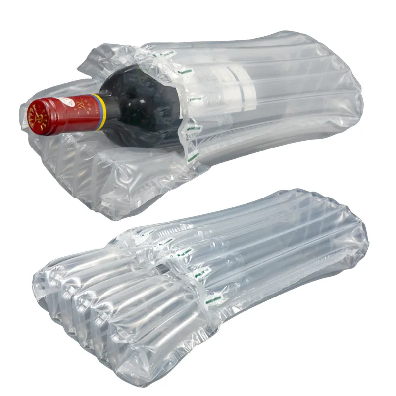 Kunststoff-Luftkissen Blase-Beutel Rotwein Glasflasche schützend aufblasbares Luftkissen Blase-Hülse