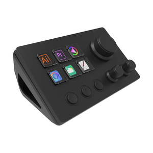 Soporte Multi-idioma LCD Macro Teclado 6-teclas 3 Perilla Teclado DIY Programable Macro Pad con Perilla Compatible Win Mac OS