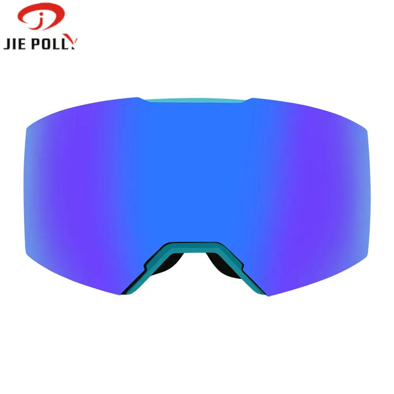 Lunette De snowboard. Die schneebrille im schnee. Sonnenbrille für einen mann im freien