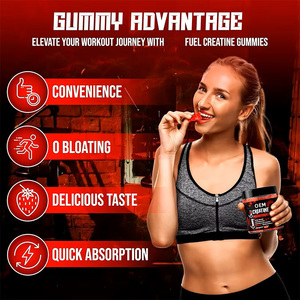 OEM özel etiket spor salonu ön egzersiz Gummies takviyesi kas oluşturucu kreatin monohidrat enerji Gummies kreatin sakızlı - Product Image 3