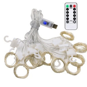 <span class=keywords><strong>Led</strong></span> luce della tenda Usb fata 3*3M tenda della finestra stringa di luce fata ghirlanda matrimonio telecomando 8 modalità luci a <span class=keywords><strong>LED</strong></span> stringhe