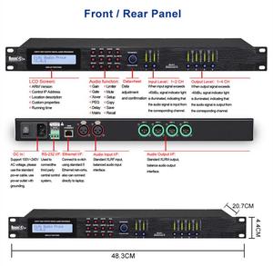 Procesador de altavoz digital de audio profesional AD24 2 entradas 4 salidas para gestión de altavoces y procesamiento de audio DSP - Product Image 2
