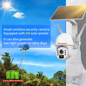VESAFE Outdoor Night Vision <strong>3mp</strong>&amp;4mp Ip Solar Cctv Dome <strong>Camera</strong> Wireless 360 Degree Ptz Rotating Security <strong>Camera</strong> S10 - Product Image 3