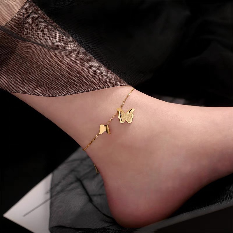 Frosted butterfly-gold