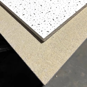 Rejilla de techo de oficina de diseño moderno con características de absorción de sonido ignífugas a prueba de humedad, baldosas cuadradas de lana de roca - Product Image 6