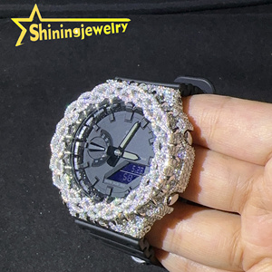 Iced Out 925 Silber Moissan ite Diamond GA2100 Uhr Lünette Pass Diamond Tester Hip Hop Buss Down Uhr Zubehör - Product Image 3