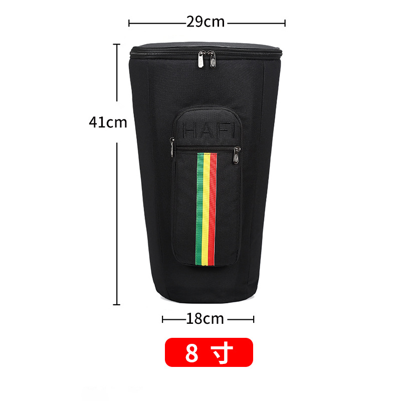 Thickened black drum bag 8 inch