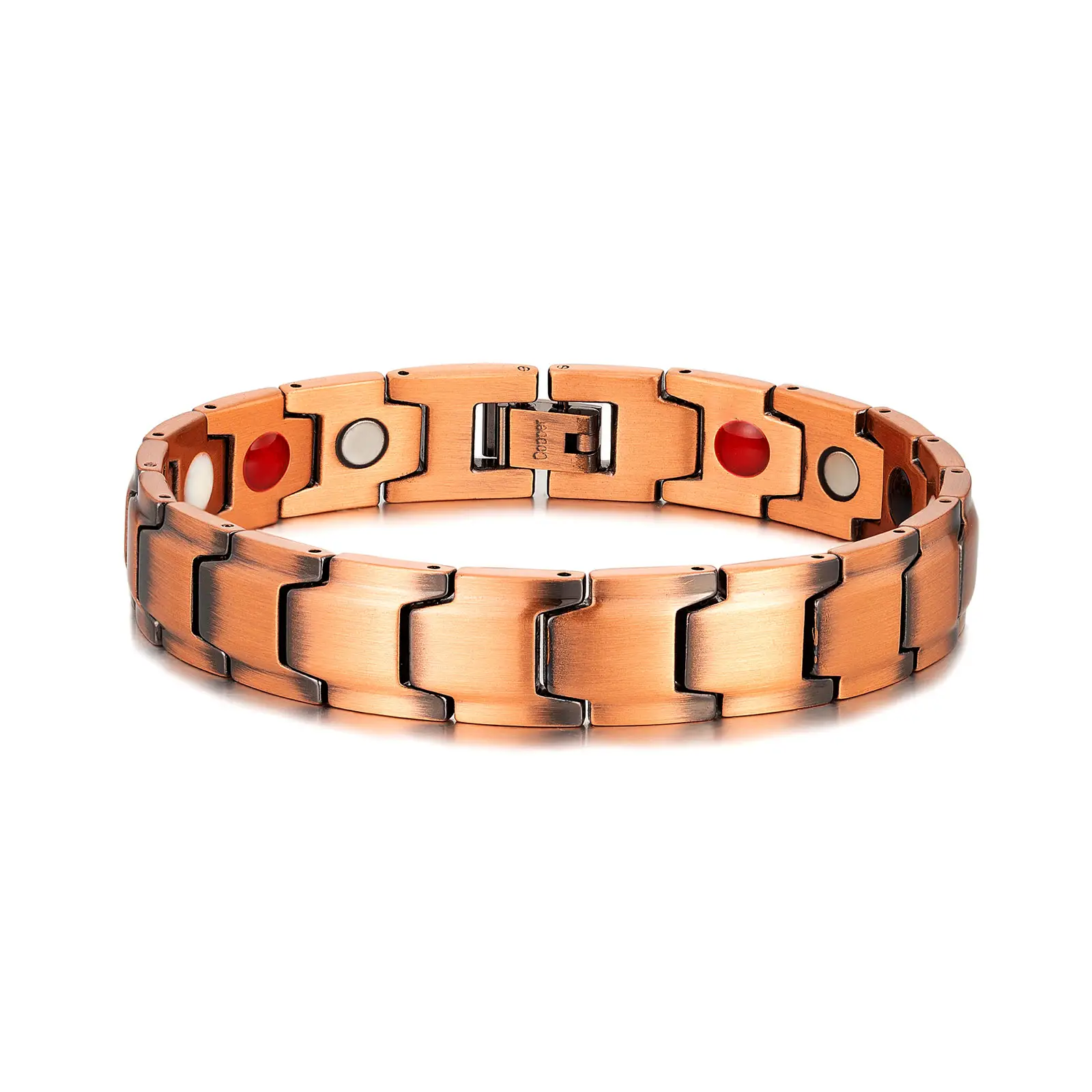 Bracelet magnétique en cuivre pour hommes Soulagement de l'arthrite Douleur Santé Bracelets magnétiques Bracelet de thérapie