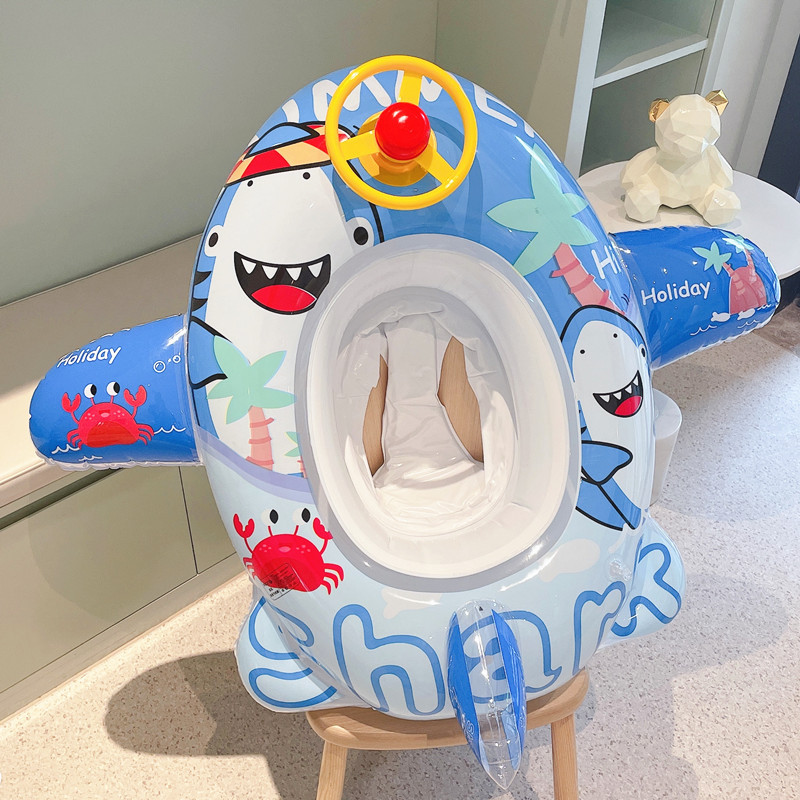 Blue-shark steering wheel plane boat-without canopy