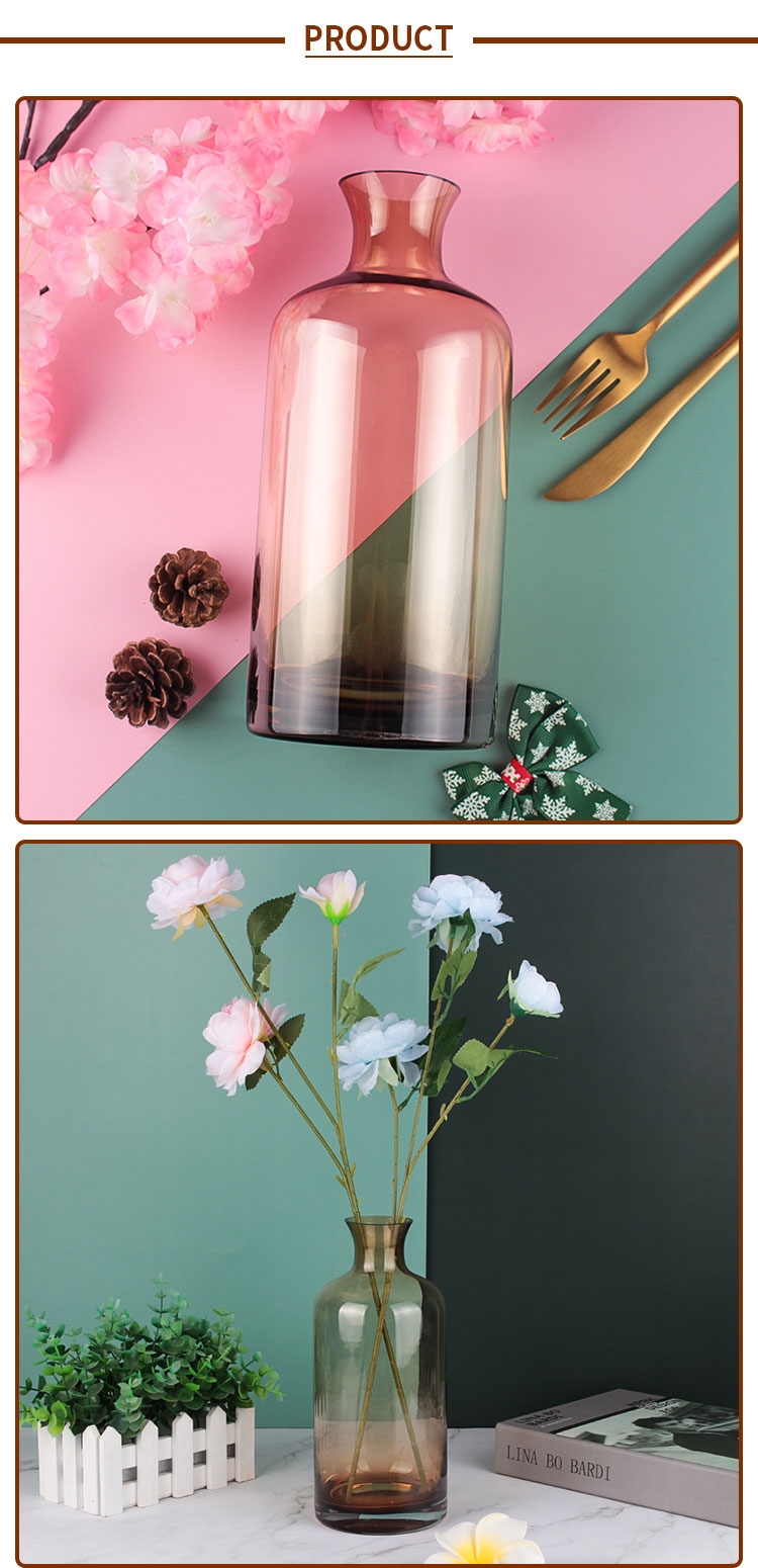 Modern Designed Colour Vase Round Luxury Crystal Vase Decorations Wedding Decoration for Wedding Flower Vase