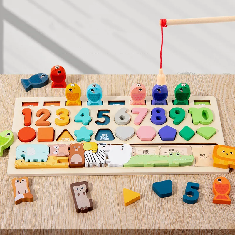 Montessori Holz Angels piel Form Matching Puzzle Logarith misches Brett Feinmotorik Spielzeug Pädagogisches Baby Busy Board