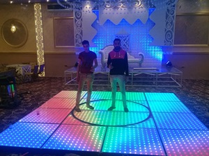 DMX512 пульт дистанционного управления 64 пикселей светодиодный пол RGB изменение цвета светодиодный цифровой танцпол для диско свадебной вечеринки - Product Image 3