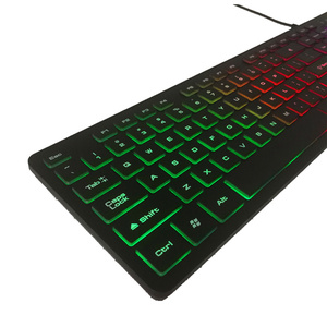 Teclas cuadradas de chocolate de color blanco o negro con cable USB que ilumina el teclado LED con funciones multimedia - Product Image 2